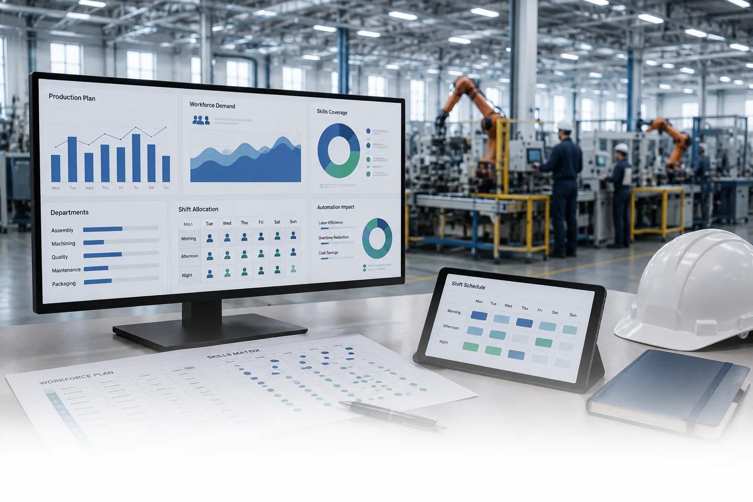 Manufacturing Workforce Planning: Production Needs, Skills Matrix, & Shift Automation